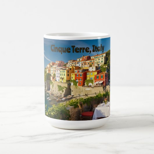 沿岸チャームシンクテレーイタリア水彩画 | コーヒーマグカップ (中央)