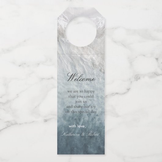 沿岸チャームボトルハンガーラベル ボトルネックタグ (正面)