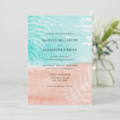 沿岸チャーム水彩結婚式招待状 招待状 (スタンド正面)