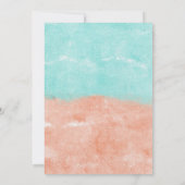 沿岸チャーム水彩結婚式招待状 招待状 (裏面)