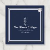 沿岸チャーム：青と白の航海の海馬 フェイバータグ (裏面)