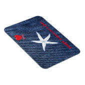 沿岸テーマバレンタインデー赤いハート&ヒトデ マグネット (右側)