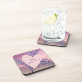 沿岸テーマパステルバレンタインピンクサンセットビーチ コースター (右側)