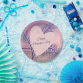 沿岸テーマパステルバレンタインピンクサンセットビーチ ペーパープレート (パーティー)