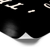 沿岸ディスコ宇宙女性のカーボーイブラックエステティック ポスター (コーナー)