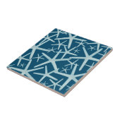 沿岸ネイビー航海のブルービーチパターン タイル (側面)