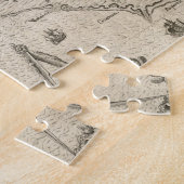 沿岸ノースカロライナ(1590年)のヴィンテージの地図 ジグソーパズル (側面)