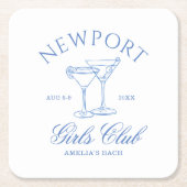 沿岸バチェロレッテウィークエンドガールズクラブ スクエアペーパーコースター (正面)