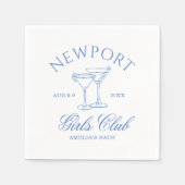 沿岸バチェロレッテウィークエンドガールズクラブ スタンダードカクテルナプキン (正面)