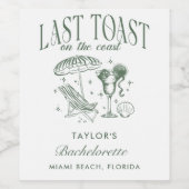 沿岸バチェロレッテカクテルパーティーグリーン ワインラベル (シングルラベル)