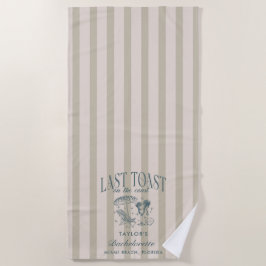 沿岸バチェロレッテカクテルパーティー海軍 ビーチタオル