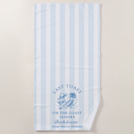 沿岸バチェロレッテモダンカクテルパーティーブルービー ビーチタオル