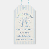 沿岸バチェロレッテモダンカクテルパーティーブルー ギフトタグ (裏面)