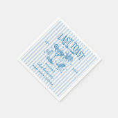 沿岸バチェロレッテモダンカクテルパーティーブルー スタンダードカクテルナプキン (角)