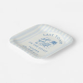 沿岸バチェロレッテモダンカクテルパーティーブルー ペーパープレート (傾斜あり)