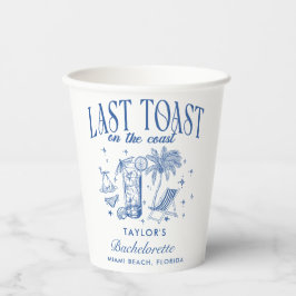 沿岸バチェロレッテモダンカクテルパーティーブルー 紙コップ