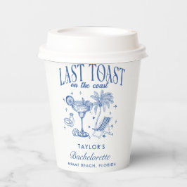 沿岸バチェロレッテモダンカクテルパーティーブルー 紙コップ