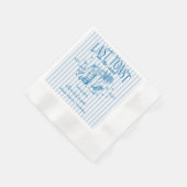 沿岸バチェロレッテモダンカクテルパーティーブルー 縁ありカクテルナプキン (角)