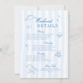 沿岸バチェロレッテラストトーストハンドドローストライプド 招待状 (裏面)