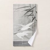 沿岸パーソナライズされたのアジ鳥芸術 バスタオルセット (ハンドタオル)