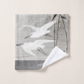 沿岸パーソナライズされたのアジ鳥芸術 バスタオルセット (ウォッシュタオル)