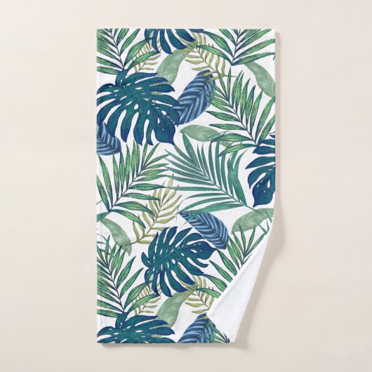 沿岸パーム葉 バスタオルセット (ハンドタオル)