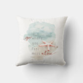 沿岸ヒトデビーチ水彩引用文 クッション (裏面)