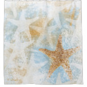 沿岸ヒトデプリント シャワーカーテン (正面)