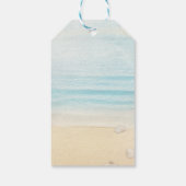 沿岸ビーチと魚釣りボートありがとう ギフトタグ (裏面)