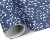 沿岸ビーチのクリスマスの航海のないかりの木 ラッピングペーパー (ロールコーナー)