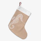 沿岸ビーチのタツノオトシゴのクリスマスの休日 スモールクリスマスストッキング (正面 (吊り時))