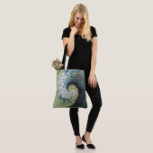 沿岸ビーチの波のファインアートの絵画 トートバッグ (モデル)