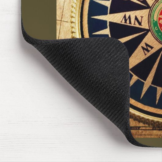 沿岸ビーチの航海ので旧式なコンパス マウスパッド (コーナー)