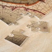 沿岸ビーチの航海のな地図のヴィンテージのいかり ジグソーパズル (側面)