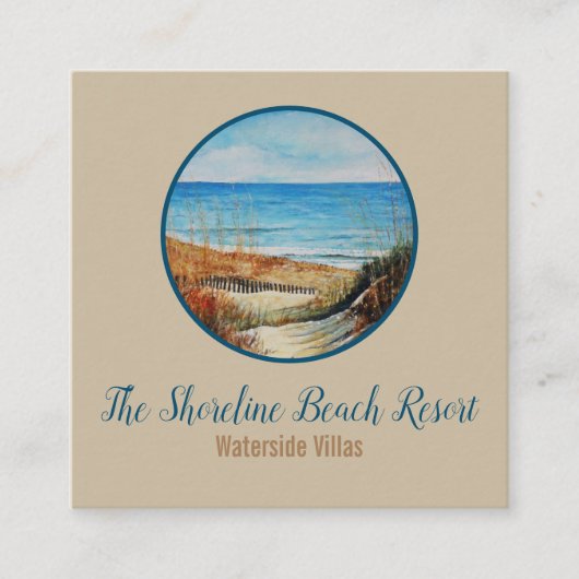 沿岸ビーチアートバケーションレンタル スクエア名刺 (正面)