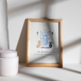 沿岸ビーチイウォーター色フロントドアゴルデンドール ポスター