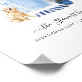 沿岸ビーチイウォーター色フロントドアゴルデンドール ポスター (角)