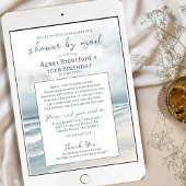 沿岸ビーチカードシャワーバイメール誕生日 招待状