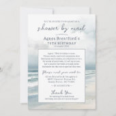 沿岸ビーチカードシャワーバイメール誕生日 招待状 (正面)