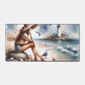 沿岸ビーチガール&ライトハウス デスクマット (正面)