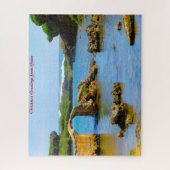 沿岸ビーチグアム。クリスマスグリーティング ジグソーパズル (縦)