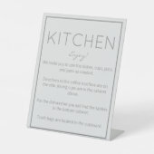 沿岸ビーチグレーキッチンカウンター標識 台座サイン (正面)