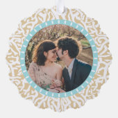 沿岸ビーチコーラル航海のリーフ2カスタム枚の写真 オーナメントカード (裏面)