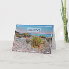 沿岸ビーチサンセットショアリンアートホリデイ シーズンカード