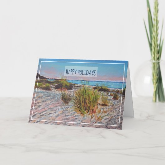 沿岸ビーチサンセットショアリンアートホリデイ シーズンカード (正面)