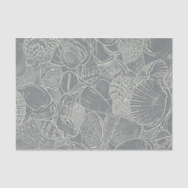 沿岸ビーチシーシェルグレーホワイトデコップページ 薄葉紙