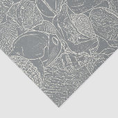 沿岸ビーチシーシェルグレーホワイトデコップページ 薄葉紙 (詳細)