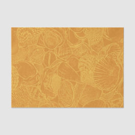 沿岸ビーチシーシェル金ゴールドイエローデクページ 薄葉紙