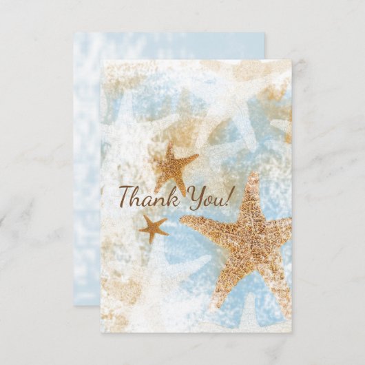 沿岸ビーチシースターズスターフィッシュ サンキューカード (正面/裏面)