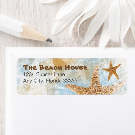 沿岸ビーチシースターズスターフィッシュ ラベル (インサイチュ)